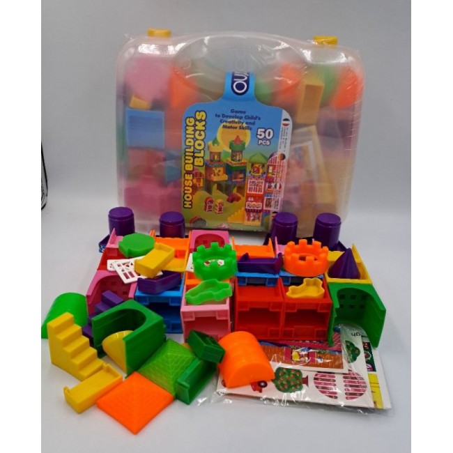 JC 50 PIESE CARINO - HOUSE BUILDING BLOCKS